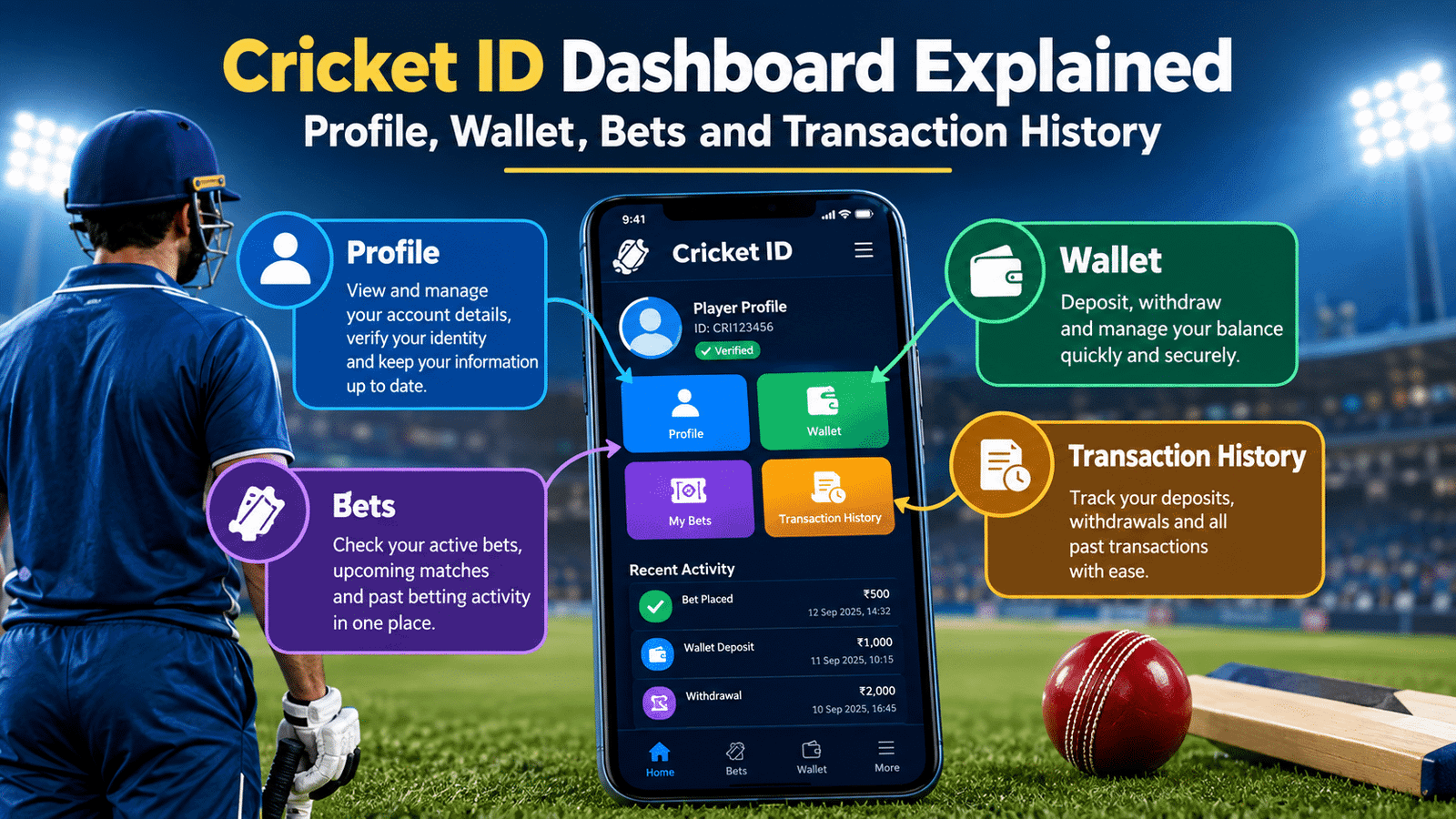 cricket id dashboard